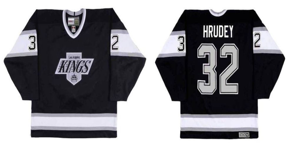 2019 Men Los Angeles Kings 32 Hrudey Black CCM NHL jerseys